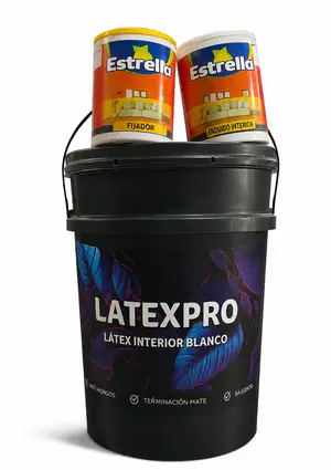Combo Látex Interior Pro 20L + Enduido + Fijador